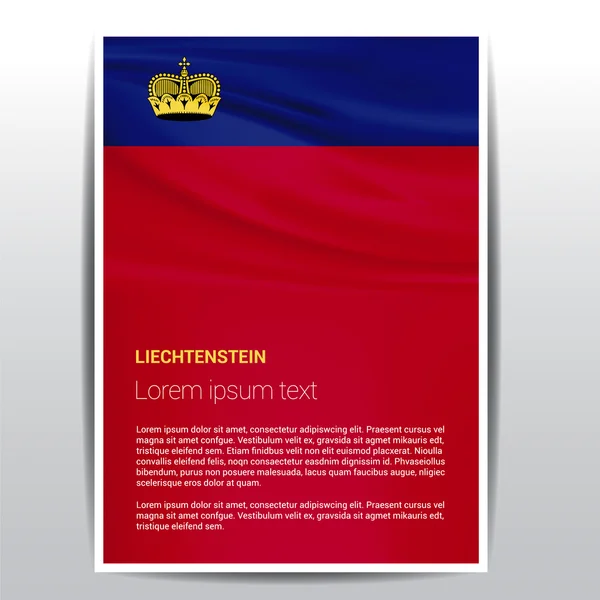 Modelo da brochura da bandeira de Lichtenstein — Vetor de Stock