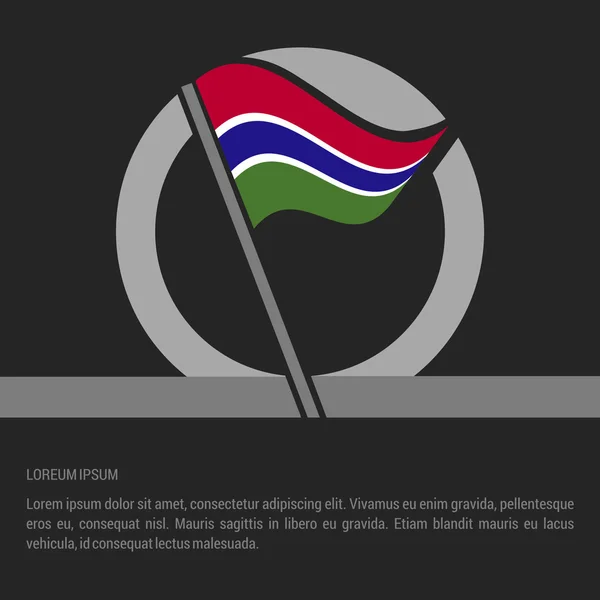Знак флага Гамбии — стоковый вектор