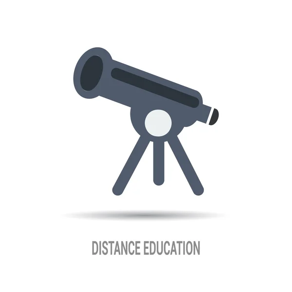Icono web del telescopio — Vector de stock