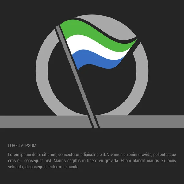 Insignia de bandera de Sierra Leona — Vector de stock