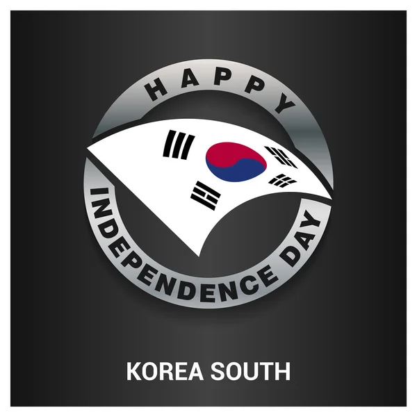 South Korea independence day badge — Stock Vector