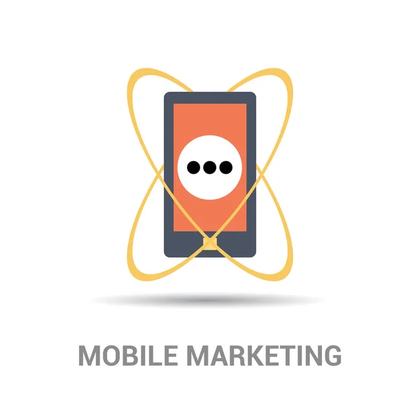 Mobile marketing icon — Stock Vector