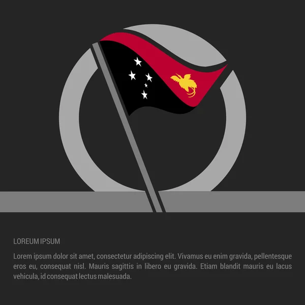 Papua neues Abzeichen mit Guinea-Flagge — Stockvektor