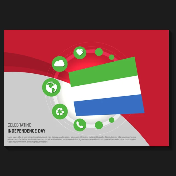 День незалежності Flyer Сьєрра-Леоне — стоковий вектор