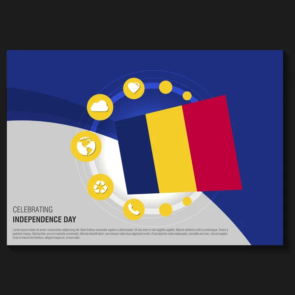 Chad Independence Day Flyer — 图库矢量图片