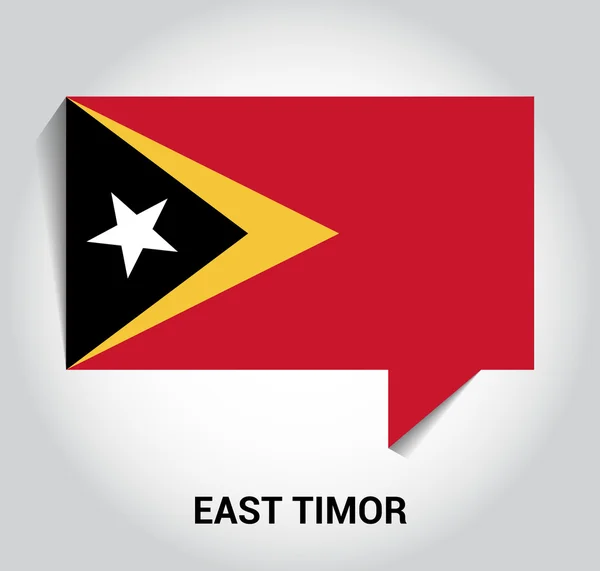 Östtimors flagga pratbubbla — Stock vektor
