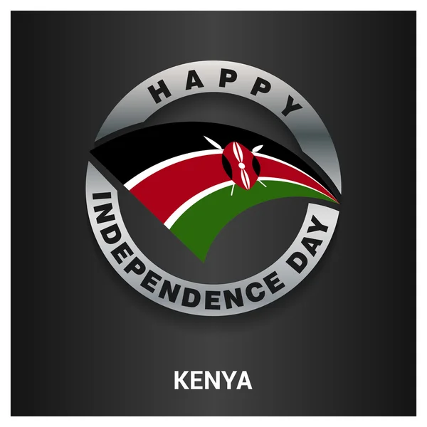 Abzeichen zum kenianischen Unabhängigkeitstag — Stockvektor