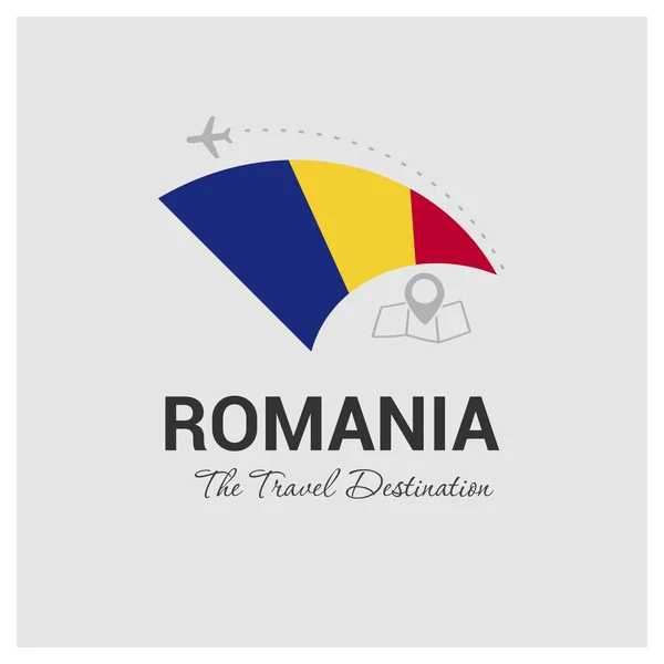 Rumänien Reise-Logo — Stockvektor