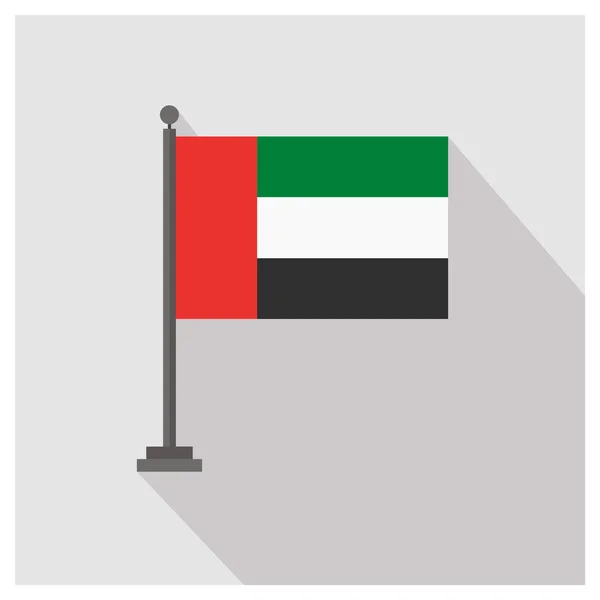 De Forenede Arabiske Emiraters flag – Stock-vektor