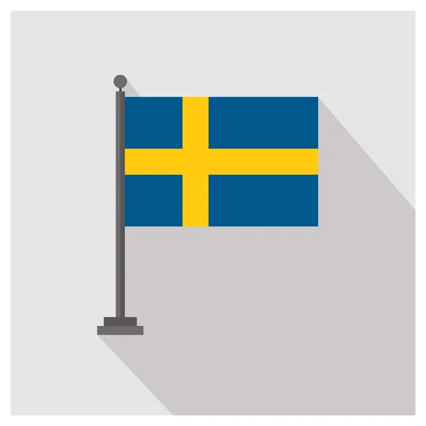Vlajka země Švédsko — Stockový vektor
