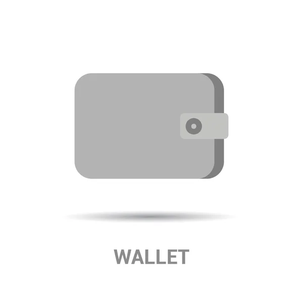 Icono de billetera realista — Vector de stock