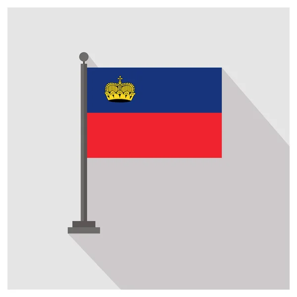 Vlajka země Lichtenštejnsko — Stockový vektor