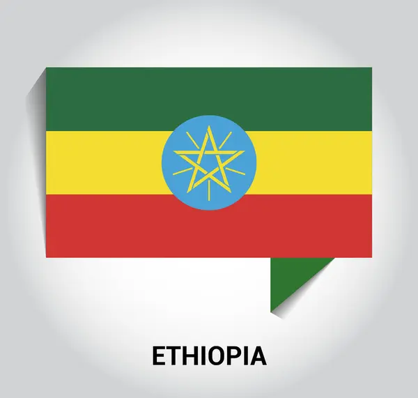Bandera tridimensional 3d Etiopía — Archivo Imágenes Vectoriales