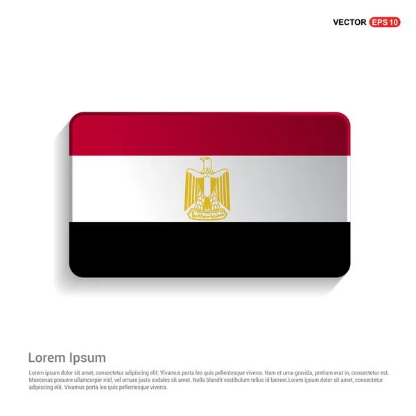 Botón de bandera de Egipto — Vector de stock