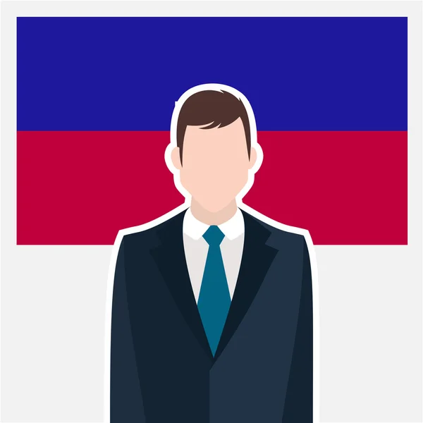Businessman with Haiti flag — Stock Vector