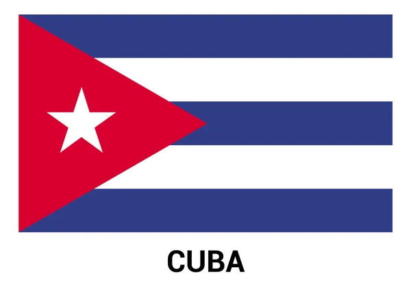 Bandiera Cuba in colori ufficiali — Vettoriale Stock