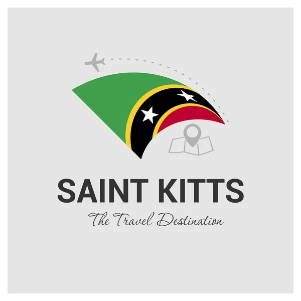 Logo di viaggio Saint Kitts — Vettoriale Stock