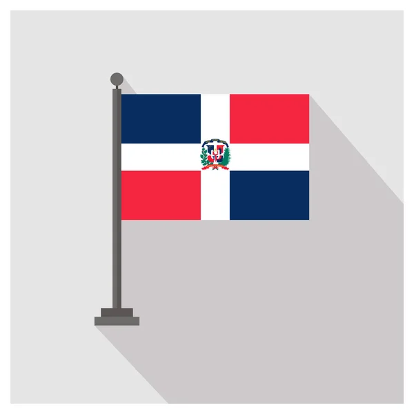 Dominikanska republiken land flagga — Stock vektor