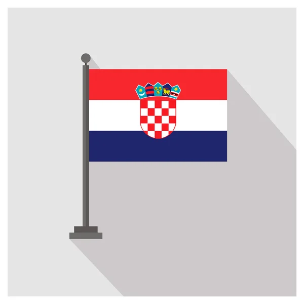 Croacia bandera del país — Vector de stock