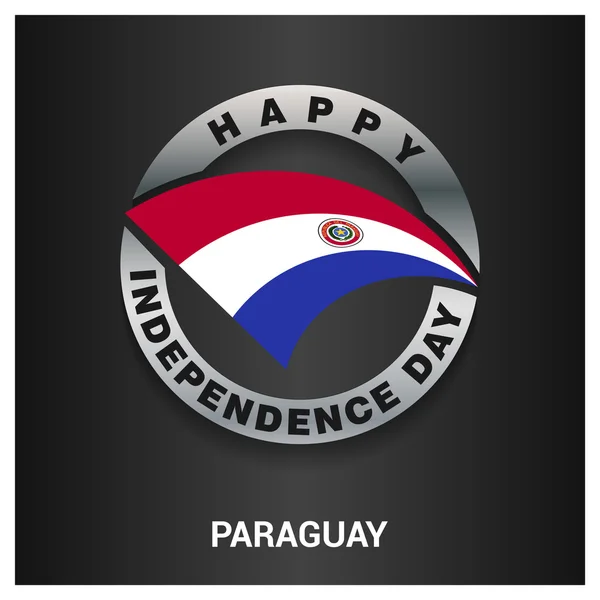 パラグアイの独立記念日のバッジ — ストックベクタ