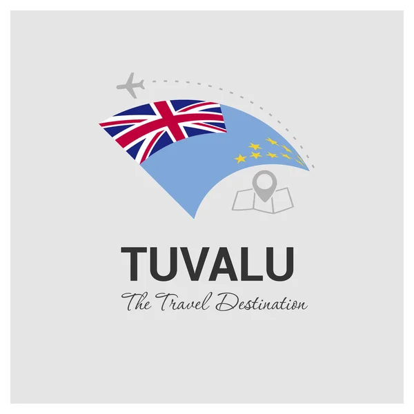 Tuvalu reizen Logo — Stockvector