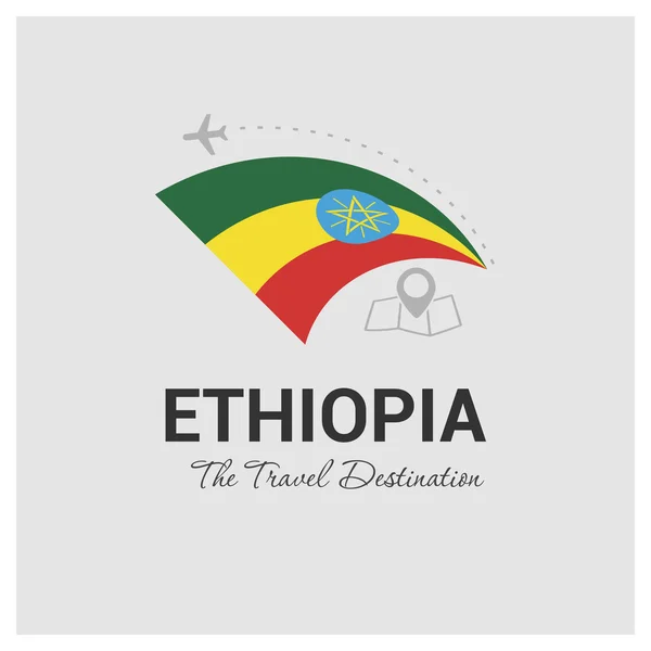 Etiopía Travel Logo — Vector de stock