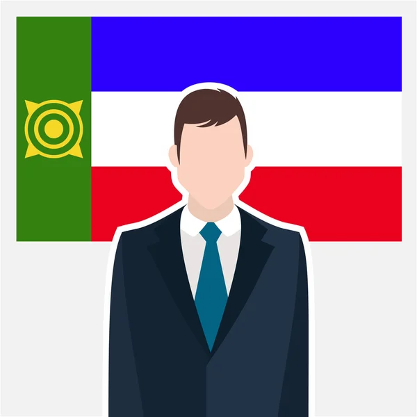 Бізнесмен з прапор Хакасії — стоковий вектор