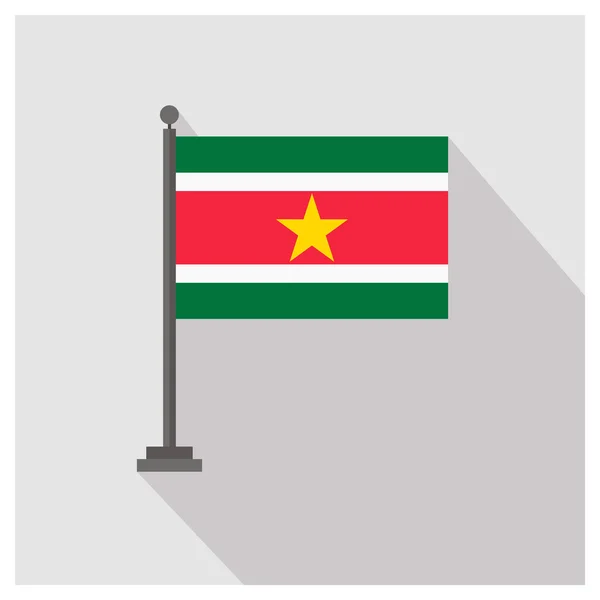 Surinam Bandera del país — Vector de stock