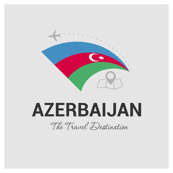 Azerbaigian logo di viaggio — Vettoriale Stock