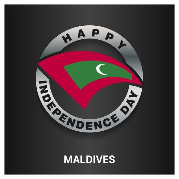 Malediwy odznaka Dzień Niepodległości — Wektor stockowy