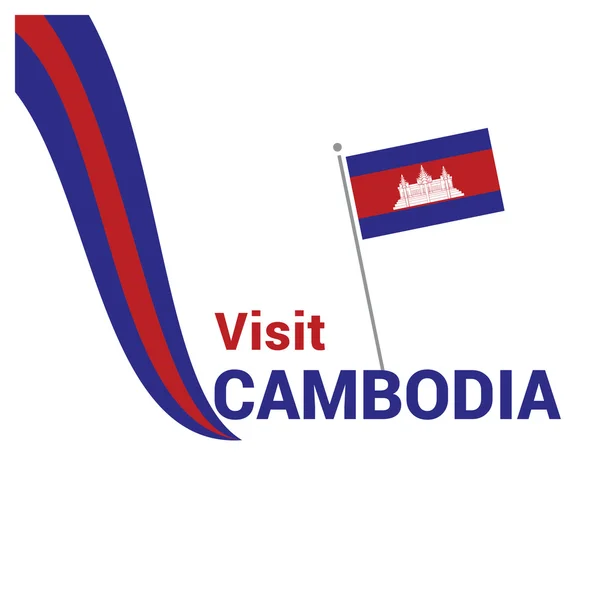 Visita Camboya Día de la Independencia de Camboya — Archivo Imágenes Vectoriales