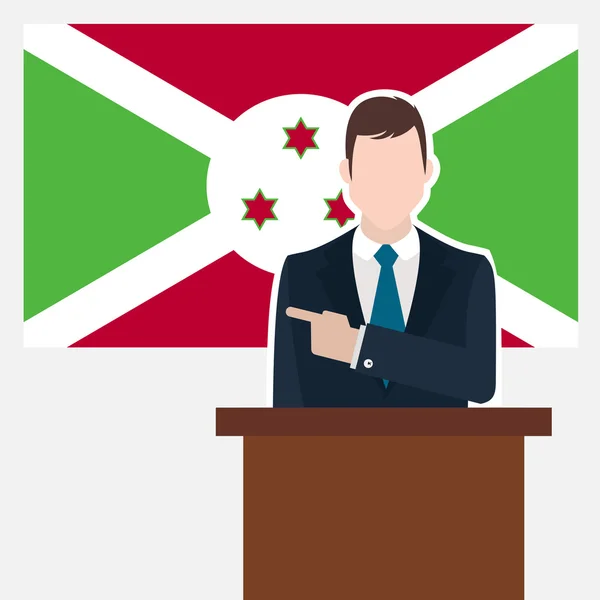 Бізнесмен з прапор Бурунді — стоковий вектор