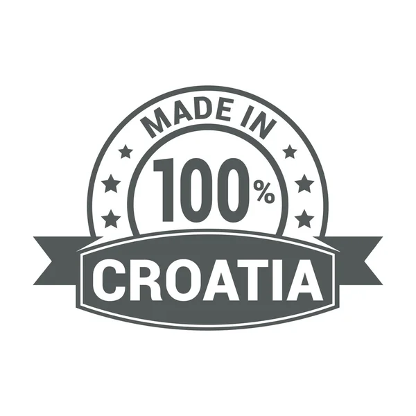Έκανε στην Κροατία - στρογγυλή σφραγίδα καουτσούκ σχεδιασμού — Διανυσματικό Αρχείο