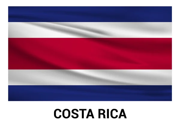 哥斯达黎加国旗在官方的色彩 — 图库矢量图片