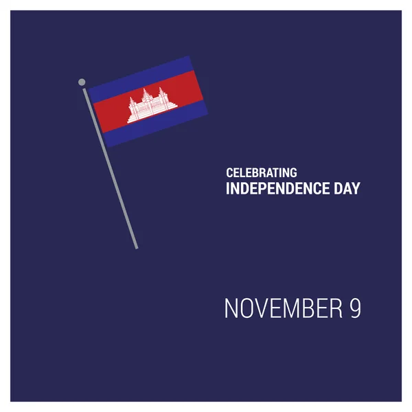 Dia da independência da Camboja — Vetor de Stock