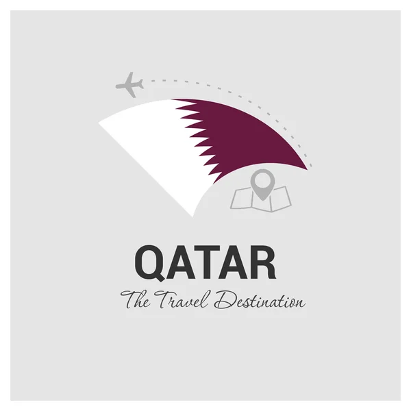 Logo de viaje Qatar — Vector de stock