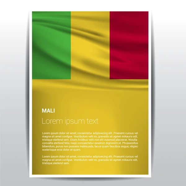 Mali flag Brochure Template — Stock Vector