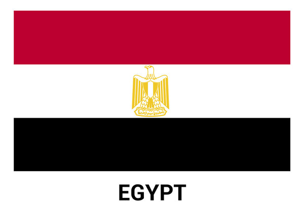 Egypt flag in official colors