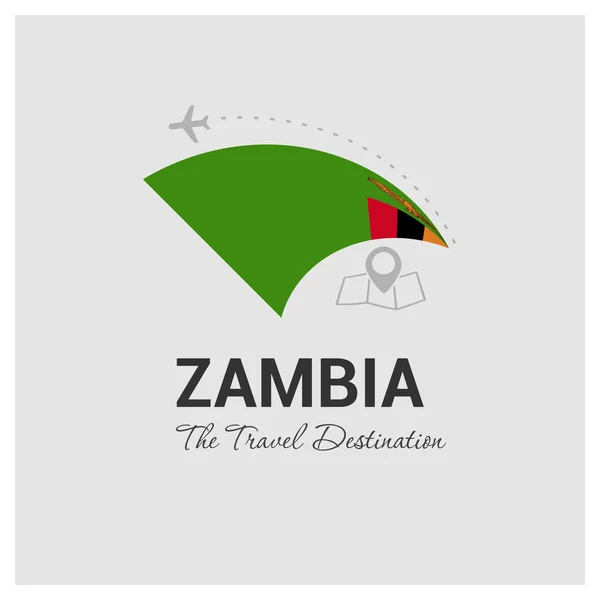 Logo de viaje de Zambia — Vector de stock