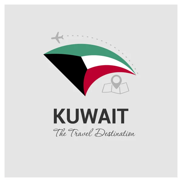 Kuwait Reiselogo — Stockvektor