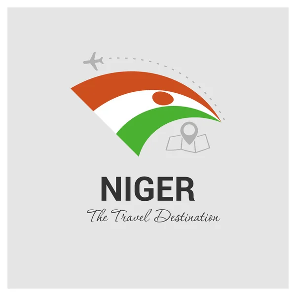 Logo de viaje de Níger — Vector de stock