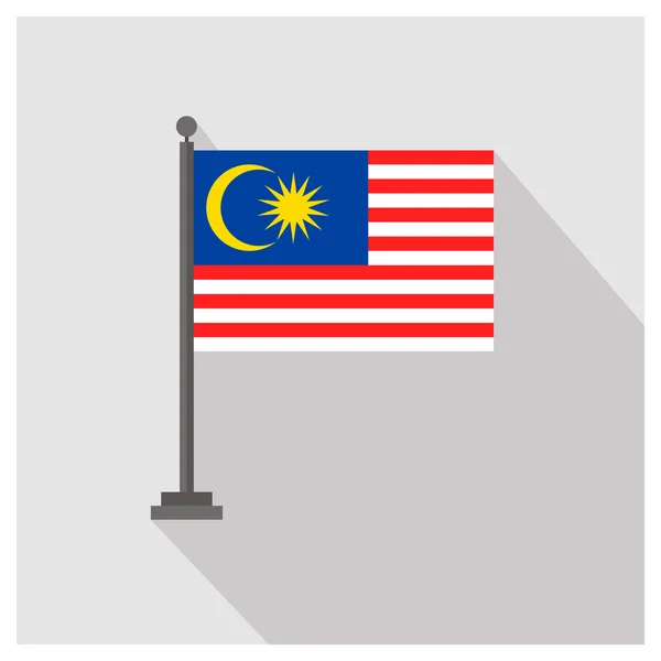 Malaysia land flagga — Stock vektor