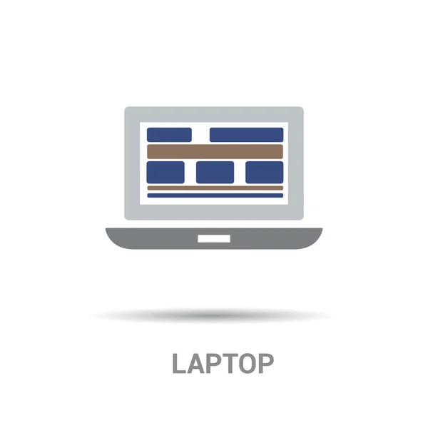 Computer-Laptop-Symbol — Stockvektor