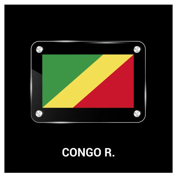 Bandera de la República del Congo — Vector de stock