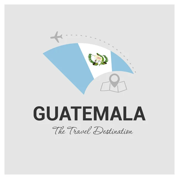 Guatemala seyahat Logo — Stok Vektör