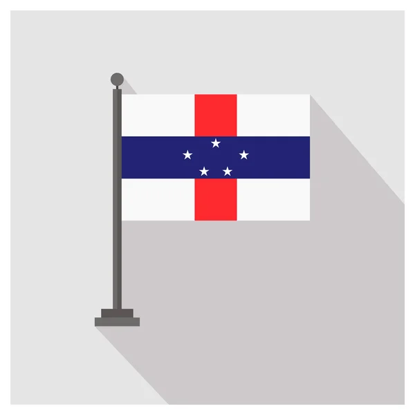 Antille olandesi Bandiera nazionale — Vettoriale Stock
