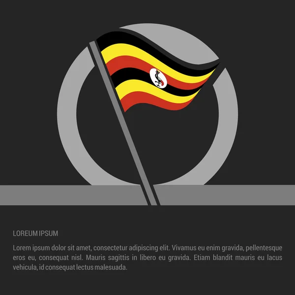 Ugandas Flaggenabzeichen — Stockvektor