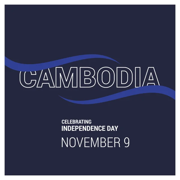 Den nezávislosti Kambodža — Stockový vektor