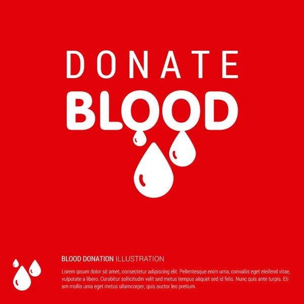 Donar Sangre Tipografía creativa Plantilla de diseño . — Vector de stock