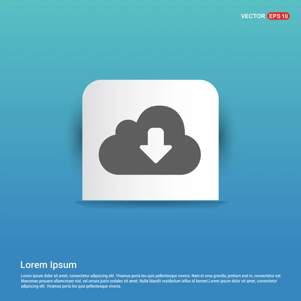 Download vom Cloud-Symbol — Stockvektor